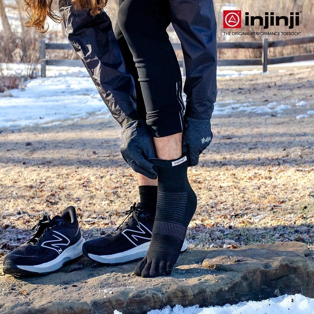 【injinji】Run輕量吸排五趾短襪NX (黑色) - NAA1295 | 五趾襪 短襪 中性襪-細節圖6