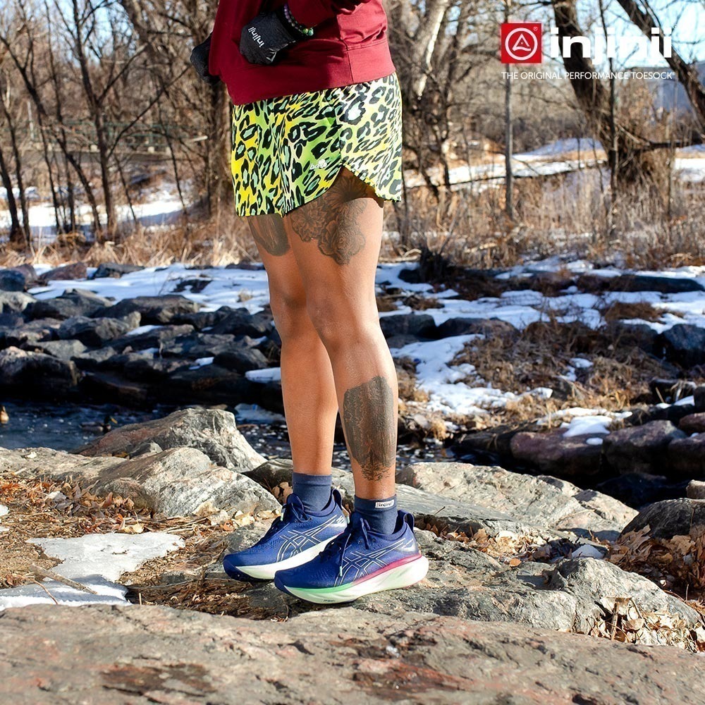 【injinji】Run輕量吸排五趾短襪NX (海軍藍) - NAA1256| 五趾襪 短襪 中性襪-細節圖6