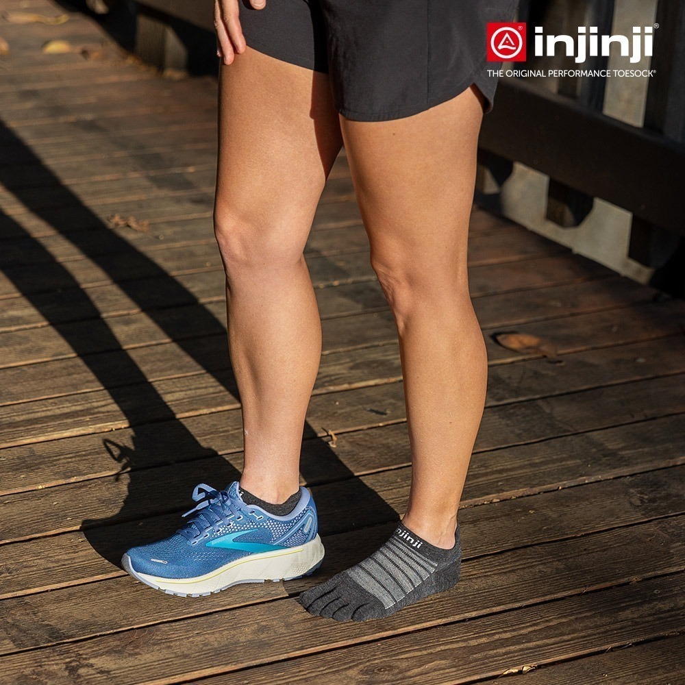 【injinji】Run輕量羊毛五趾隱形襪NX(石板灰) - NAA0794 | 羊毛襪 五趾襪 隱形襪 防臭抗菌襪-細節圖8