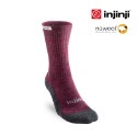 【injinji】HIKER 女 羊毛中筒健行襪-外襪 (棗紅) - WAA63|中筒襪 羊毛襪 健行外襪 女襪-規格圖5