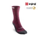 【injinji】女 羊毛中筒健行襪 (棗紅) - WAA6308|中筒襪 羊毛襪 健行外襪 女襪-規格圖5