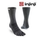 【injinji】Trail野跑避震吸排五趾中筒襪FX (黑色) - NAA37 |厚底防震 五趾襪 中筒襪 中性襪-規格圖7