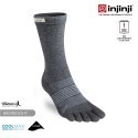 【injinji】女 Trail野跑避震吸排五趾中筒襪FX (黑色) - WAA3995-規格圖8