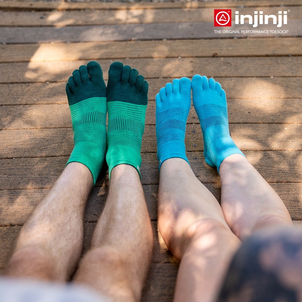 【injinji】Run輕量吸排五趾短襪NX (太平洋藍) - NAA1253 | COOLMAX 快乾襪 吸濕排汗 輕-細節圖3