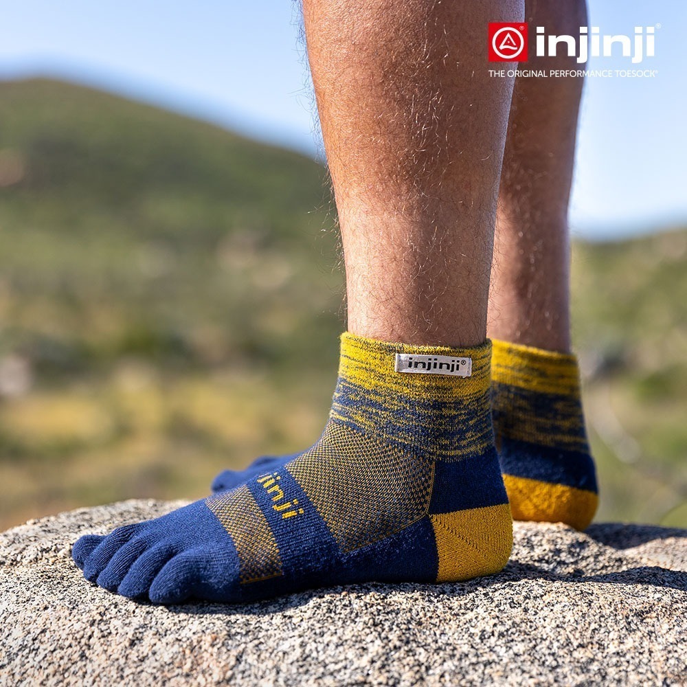 【injinji】Trail野跑避震吸排五趾短襪 (月光) - NAA365 | 厚底防震 運動員推薦 吸濕排汗 五趾襪-細節圖3