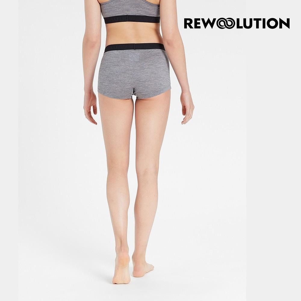 【Rewoolution】女 BOXWA 140g內褲[霧灰] 羊毛褲 內褲 保暖褲|BB1WU201-細節圖2