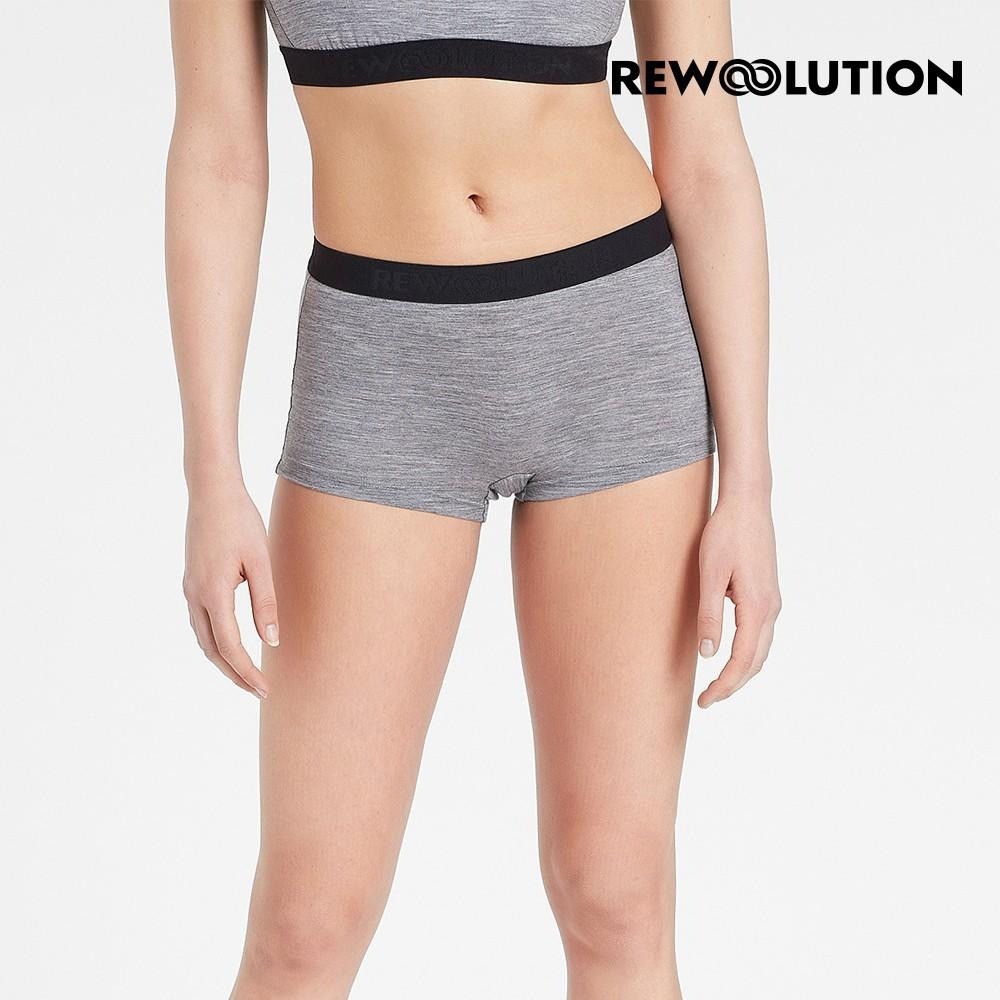 【Rewoolution】女 BOXWA 140g內褲[霧灰] 羊毛褲 內褲 保暖褲|BB1WU201-細節圖3