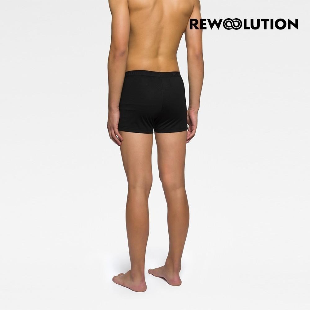 【Rewoolution】男 Gaz 140g內褲 [黑色] 羊毛褲 平口褲 保暖褲 內褲|MU20195-細節圖2