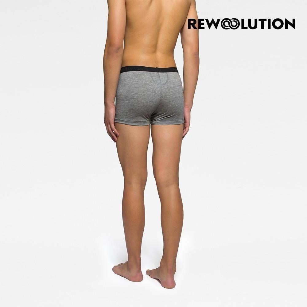 【Rewoolution】男 Gaz 140g內褲 [霧灰] 羊毛褲 平口褲 保暖褲 內褲| MU20193-細節圖2