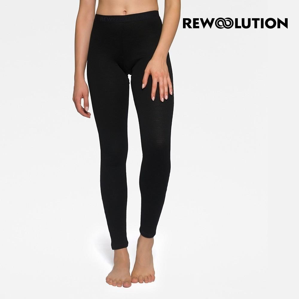 【Rewoolution】女COVER 180g內搭褲[黑色] 羊毛褲 內搭 保暖褲 登山必備| WP5019-細節圖3