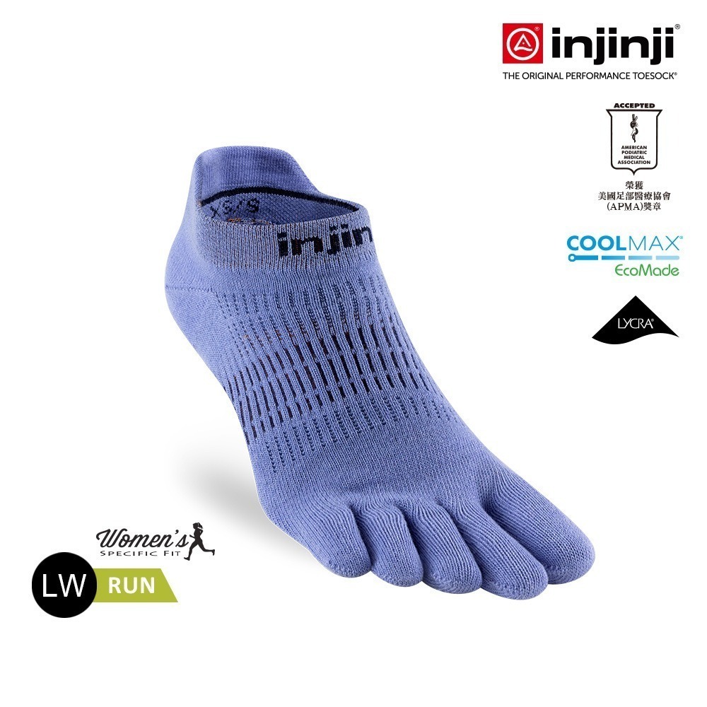 【injinji】女 Run輕量吸排五趾隱形襪NX - WAA90 | COOLMAX 女生腳型 吸濕排汗 輕量透氣-細節圖6