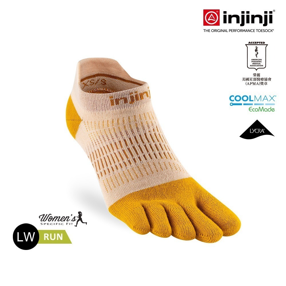 【injinji】女 Run輕量吸排五趾隱形襪NX - WAA90 | COOLMAX 女生腳型 吸濕排汗 輕量透氣-細節圖8