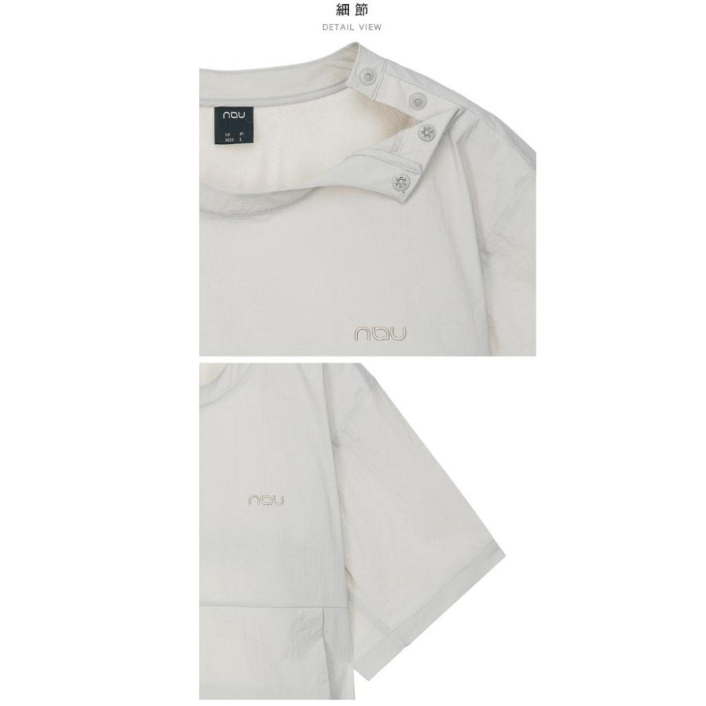 【nau】 SUMER ACT短袖上衣(2色)-透氣 防潑水 防棉感短袖上衣|DB1NC501|1NUTSM4912-細節圖8