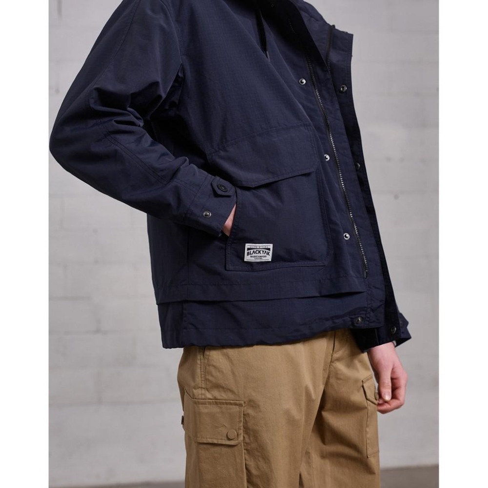 【BLACKYAK】男 GILMORE外套(海軍藍)-秋冬 環保 防風 透氣 抗菌 休閒 外套 襯衫  上衣-細節圖3