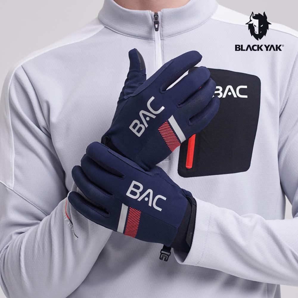 【BLACKYAK】BAC全指手套(珊瑚紅/海軍藍/黑)-春夏 | 運動專用 耐磨 可觸控 | BYAB1NAN06-細節圖3