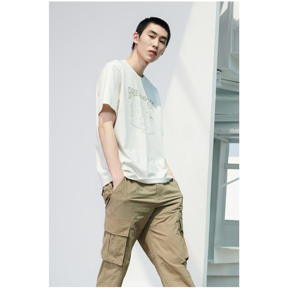 【BLACKYAK】bcc CAMPBELL短袖上衣 (燕麥色/碳灰) 露營圖騰 印花 T恤|BYAB1NC505-細節圖9