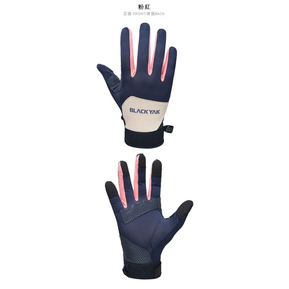 【BLACKYAK】YAK全指手套(海軍藍/黑色)-春夏 | 透氣 耐磨 防滑 手套 | BYAB1NAN04-細節圖2