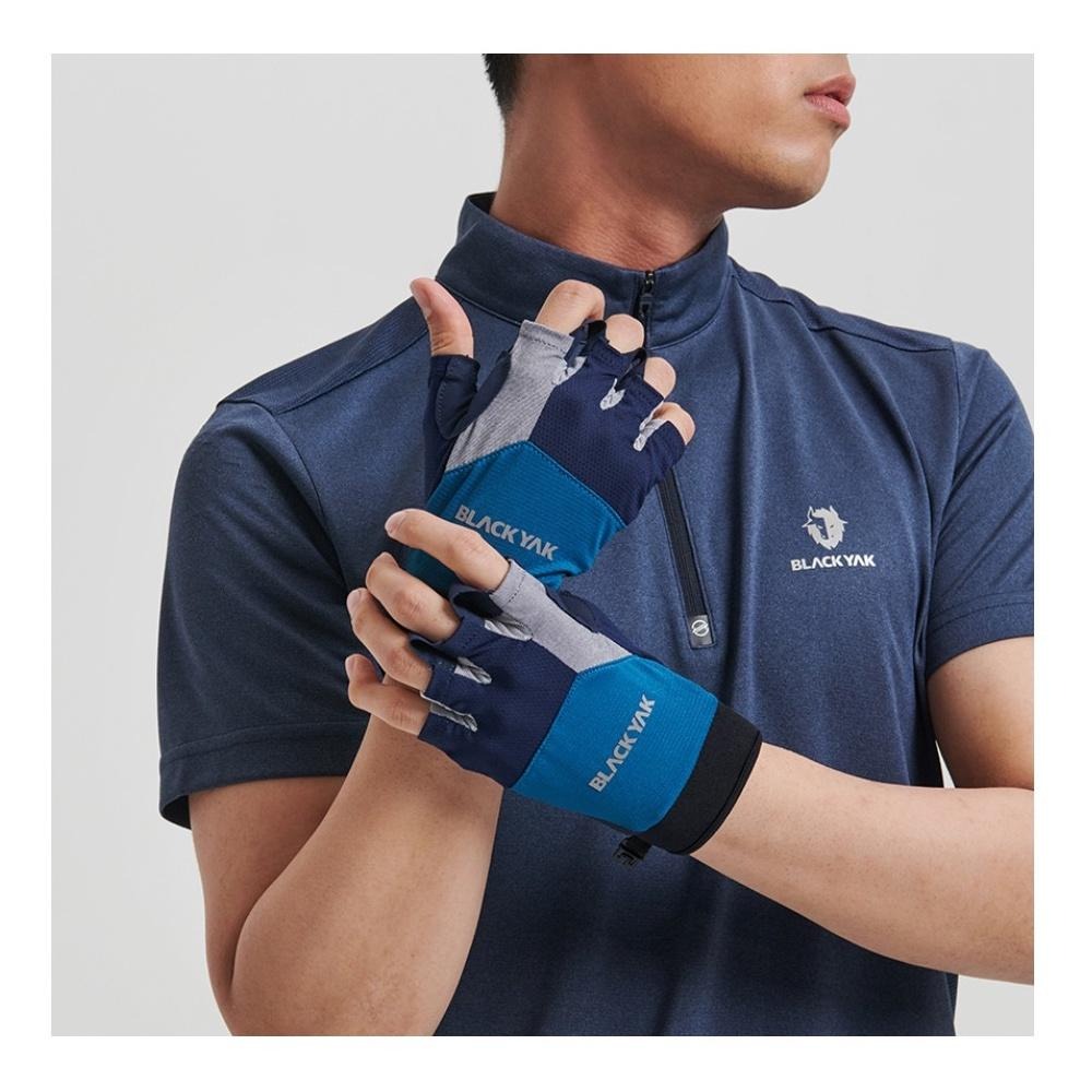 【BLACKYAK】YAK半指手套(海軍藍/黑/粉紅)-春夏|耐磨 防滑手套|BYAB1NAN05-細節圖6