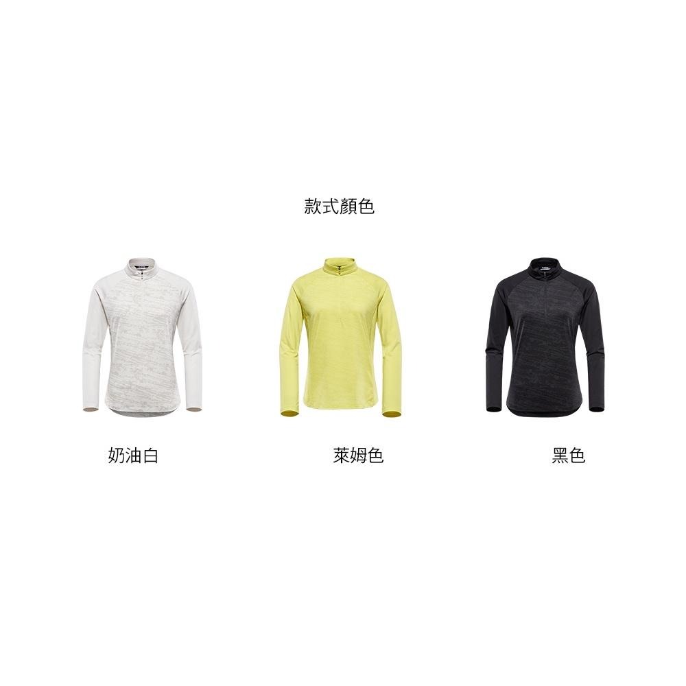 【BLACKYAK】女 PRIS長袖半開襟 (黑色/奶油白)-秋冬 上衣 登山 機能服 運動服 |BYAB2WC902-細節圖6