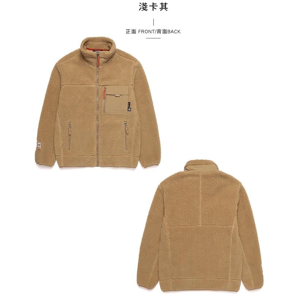 【BLACKYAK】男 MACAROON刷毛保暖外套(淺卡其/碳棕色) 防風 保暖 刷毛外套 |BYAB2MM001-細節圖5