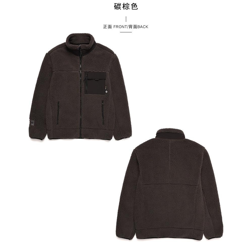 【BLACKYAK】男 MACAROON刷毛保暖外套(淺卡其/碳棕色) 防風 保暖 刷毛外套 |BYAB2MM001-細節圖6