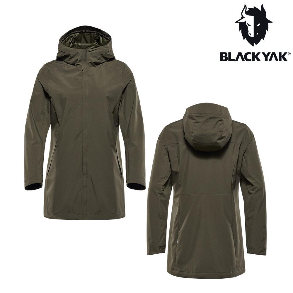 【BLACK YAK】女 ESSENTIAL 2L長版防水外套(橄綠/象牙色) 防水外套 機能外套|BYAB2WJ601-細節圖4