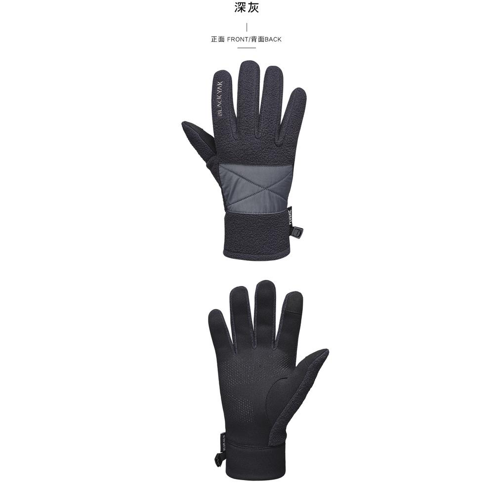 【BLACKYAK】YAK 刷毛保暖手套 (橄欖綠/深灰) -秋冬 可觸控手機 保暖手套 中性款 |BYAB2NAN03-細節圖3