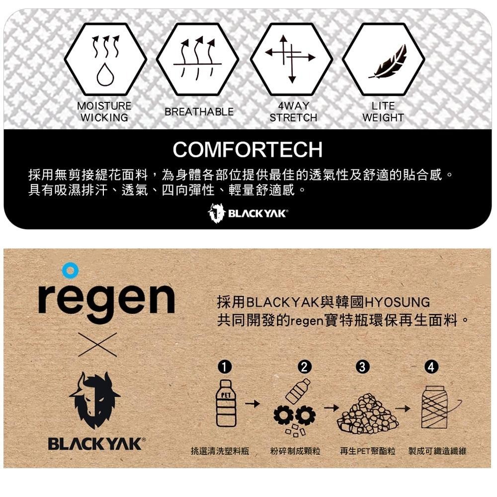 【BLACKYAK】男 COMFORTECH ECO短袖半開襟(2色)-吸濕快乾|DB1MC802|1BYTSM4041-細節圖3