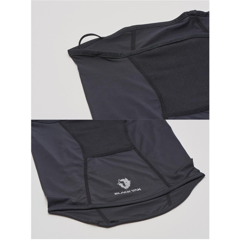 【BLACKYAK】AQUA多功能涼感脖圍(黑色)-透氣 防曬 耳掛式 涼感脖圍|DB1NAP01|2BYXXX4903-細節圖7
