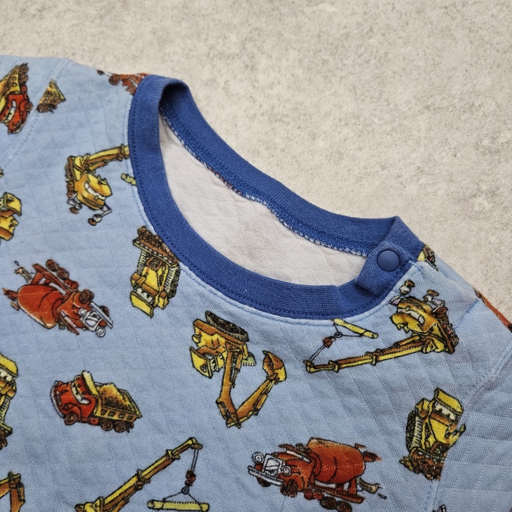 UNIQLO 幼童睡衣套組 工程車 90cm-細節圖4