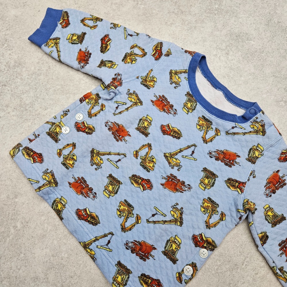 UNIQLO 幼童睡衣套組 工程車 90cm-細節圖5