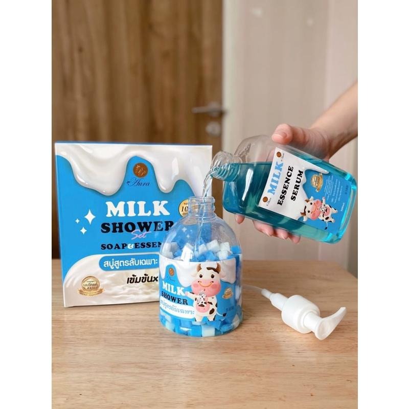 正版公司貨中文標已登錄 Milk Shower Soap & Essence Serum MILK牛奶精華沐浴皂組合-細節圖3