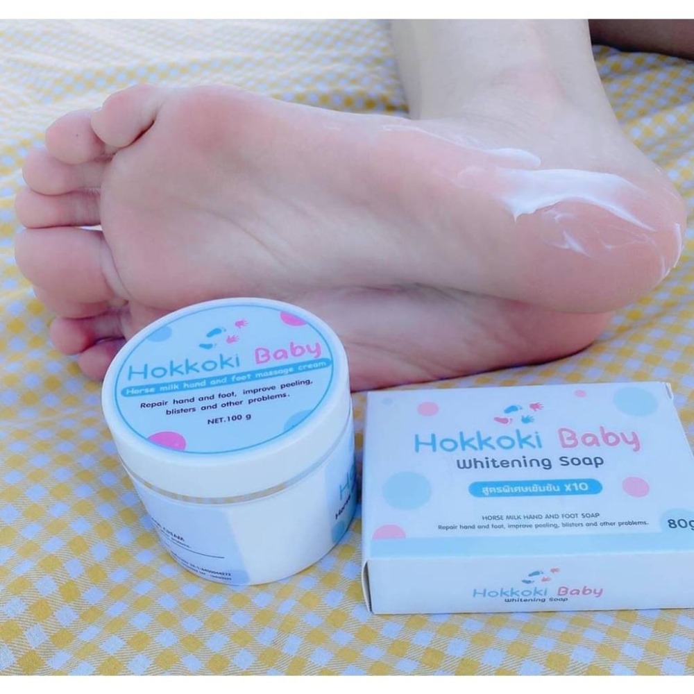 正版公司貨中文標登錄 Hokkoki Baby Horse milk hand and foot cream soap-細節圖7