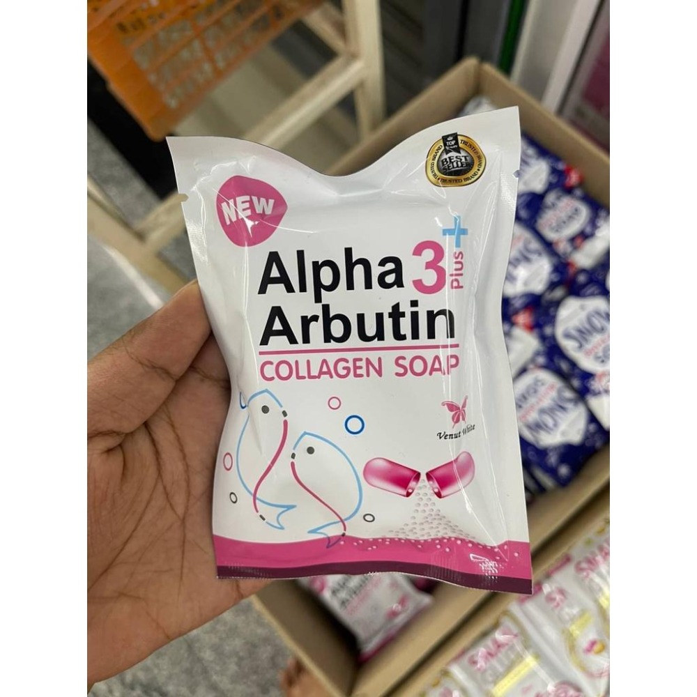 正版公司貨中文標已登錄 Alpha Arbutin Collagen Soap 80g sabun pemutih-細節圖4