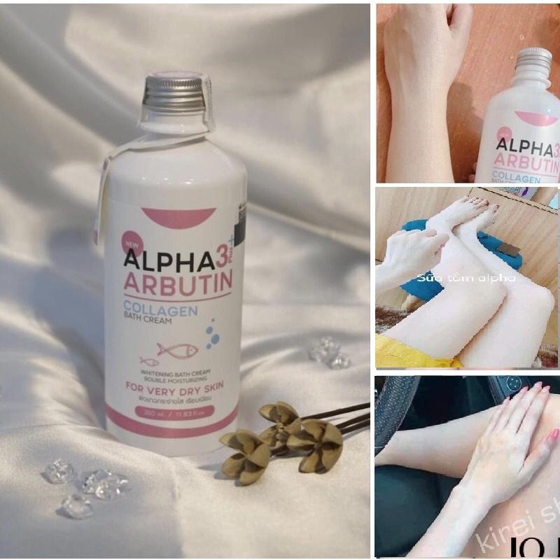 正版公司貨中文標已登錄 Alpha Arbutin Collagen Bath Cream 450ml pemutih-細節圖2