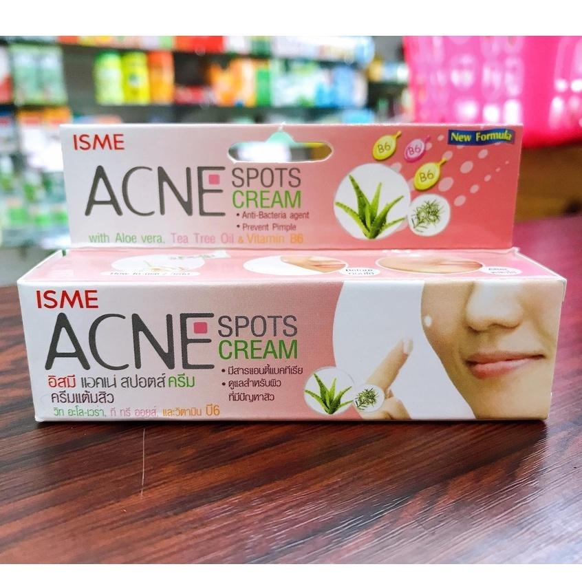 現貨 正版公司貨中文標已登錄 ISME Acne Spots Cream 10g 痘痘保養霜 痘痘 Jerawat-細節圖4