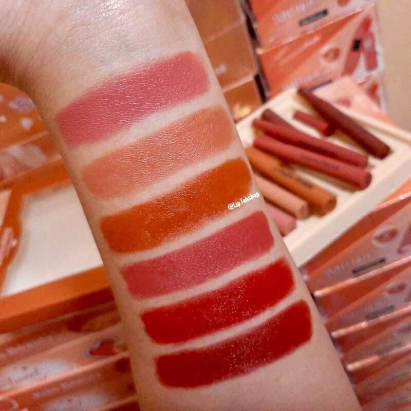 現貨 正版公司貨中文標已登錄 Hengfang Matte Lipstick Set 霧面唇膏6入 唇膏 口紅-細節圖5