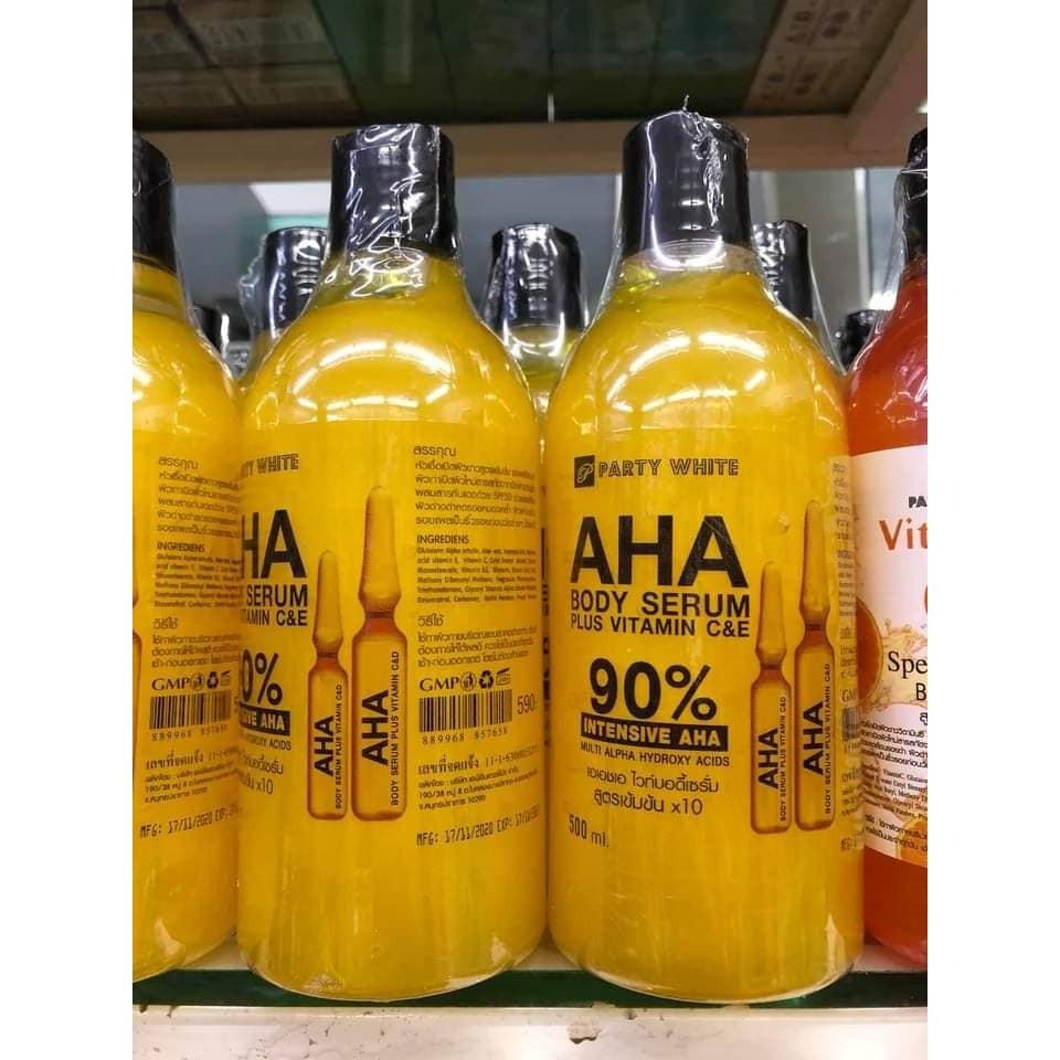 現貨 正版公司貨中文標已登錄 500ml AHA Serum Plus Vitamin C & E 果酸身體精華-細節圖3