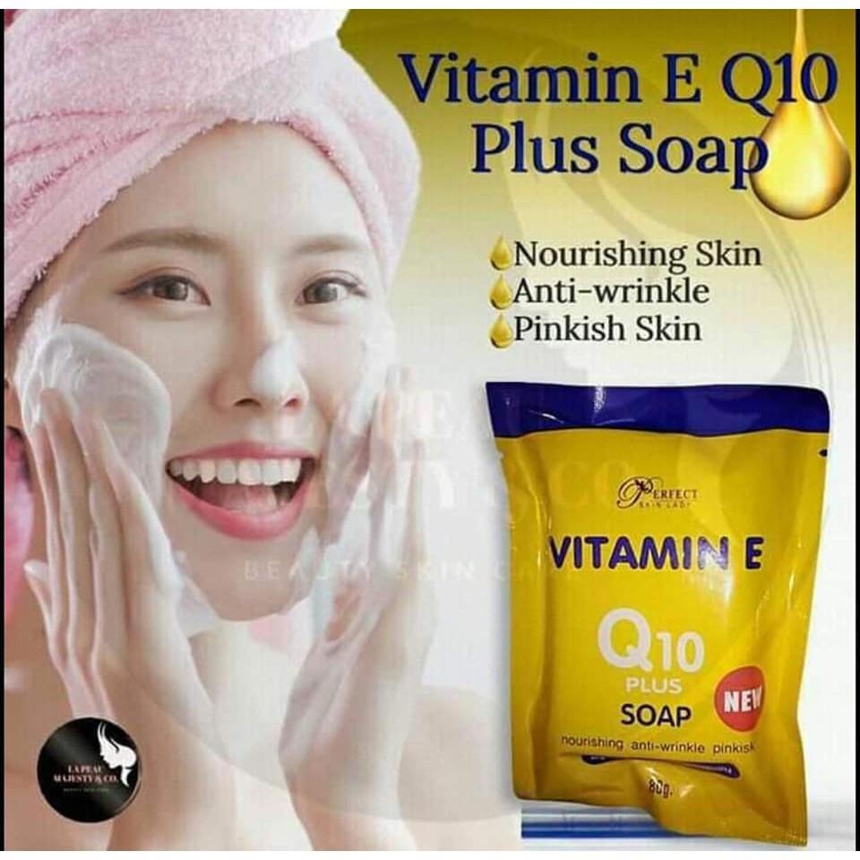 限時特賣 免運 現貨 Vitamin E Q10 Plus Soap 80g Q10嫩白亮澤潤膚香皂 東南亞商店 iOPEN Mall
