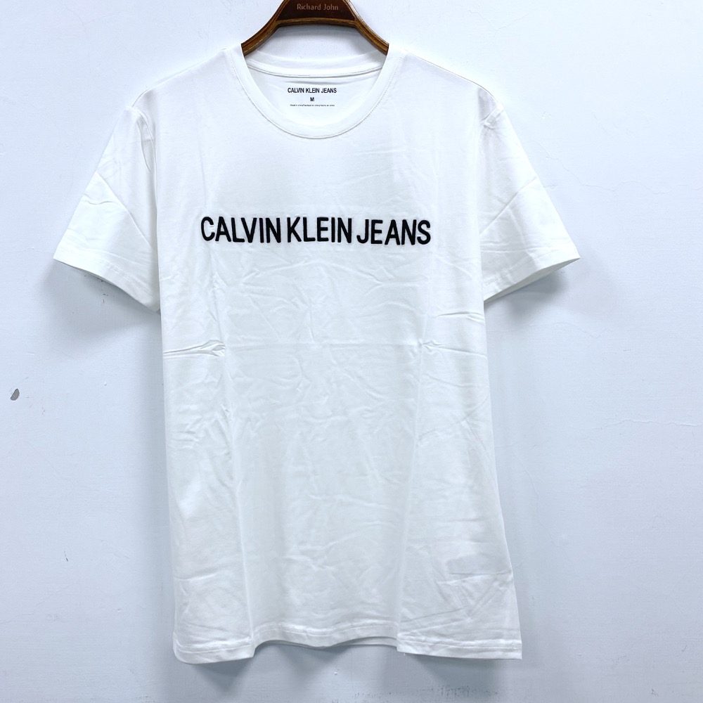 男-CK繡字圓領T-細節圖3