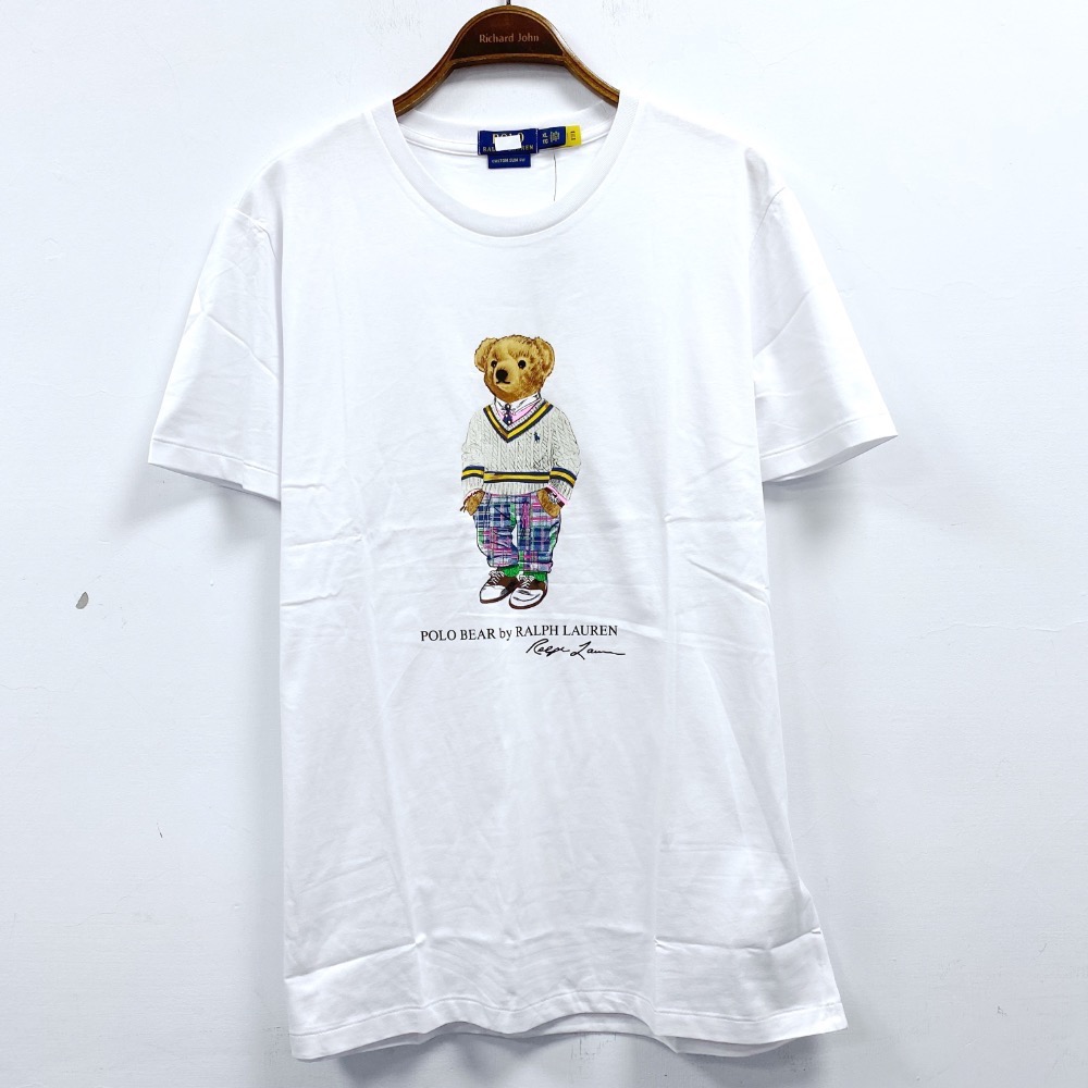 男-可愛小熊針織衫印花圓領T-細節圖7