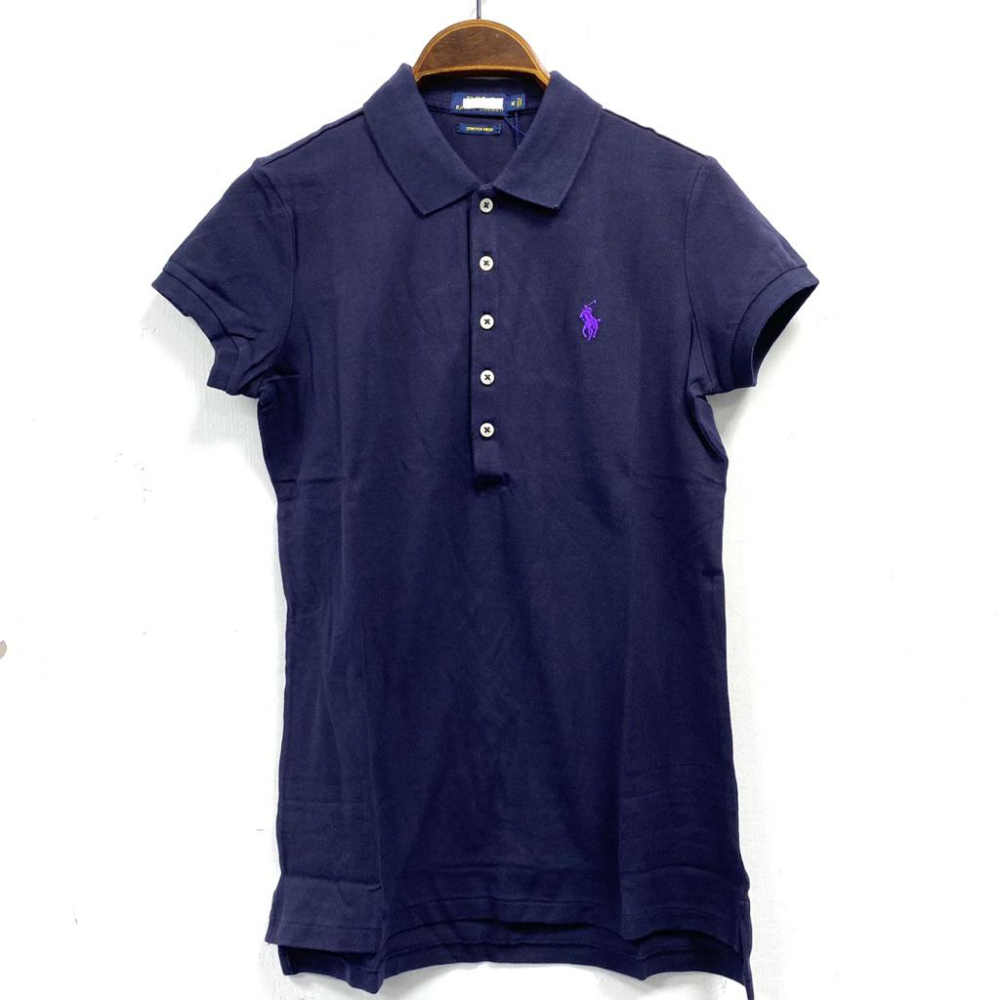 女-網眼彈力修身半開 POLO衫-細節圖5