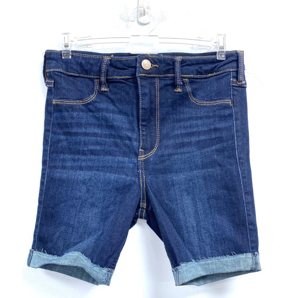 女-石洗彈力牛仔短褲-細節圖8