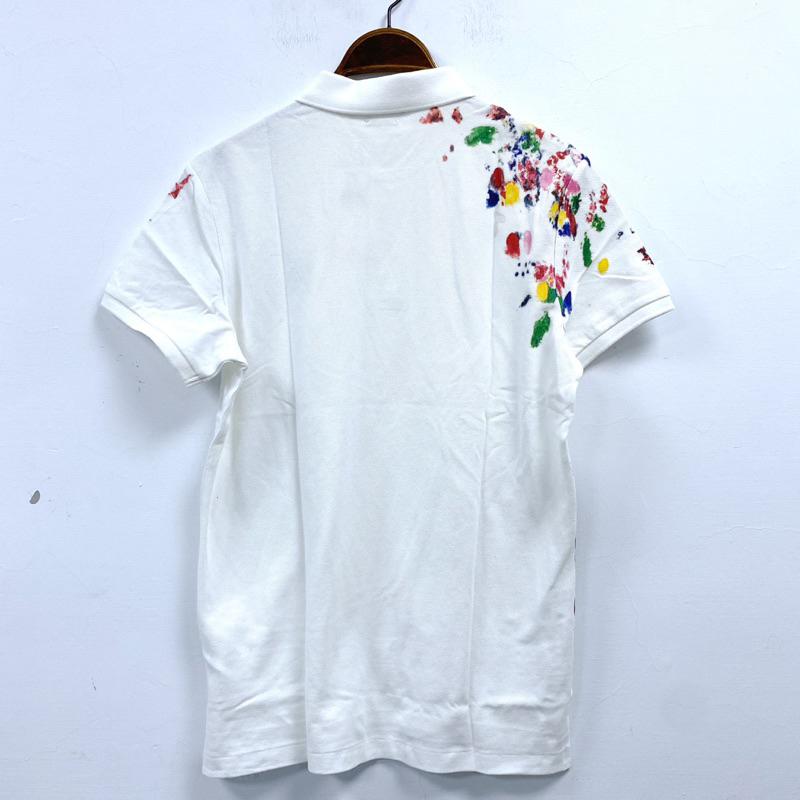 女-水彩網眼半開POLO衫-細節圖5