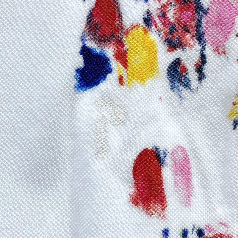 女-水彩網眼半開POLO衫-細節圖7