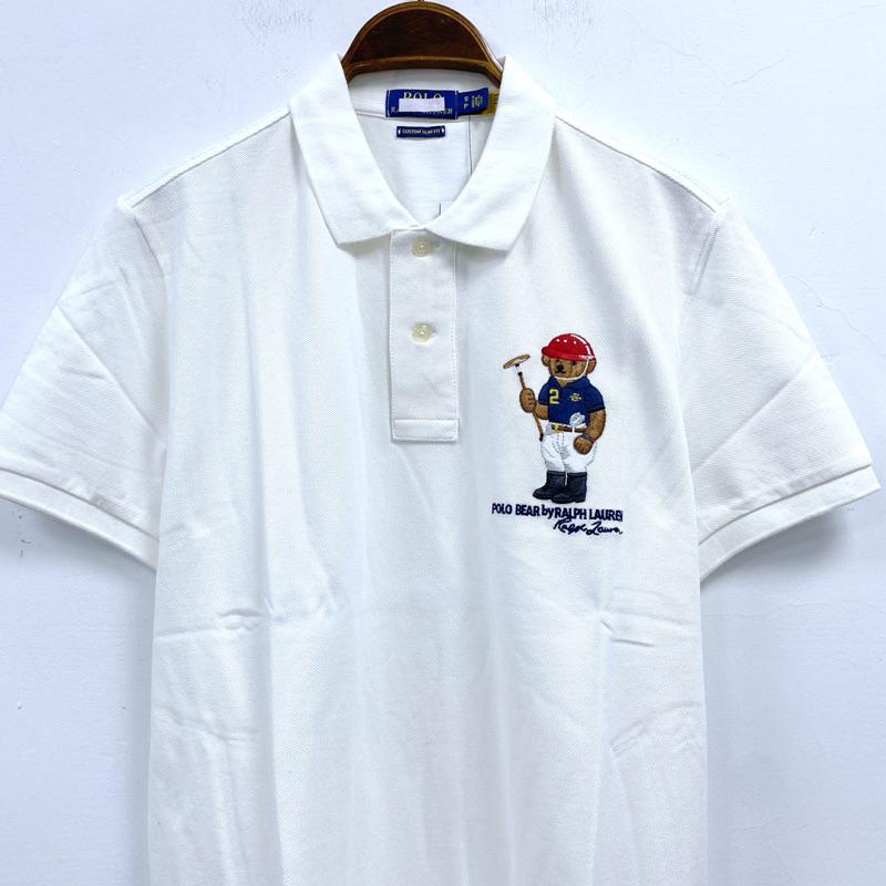 男-大隻可愛熊繡花半開衫-細節圖2