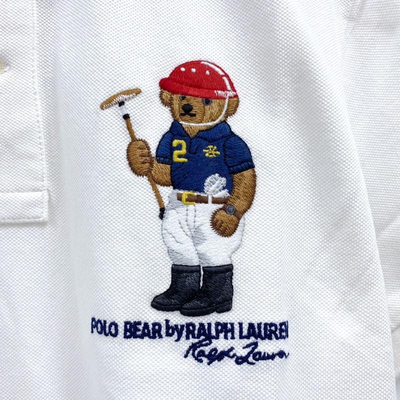 男-大隻可愛熊繡花半開衫-細節圖3