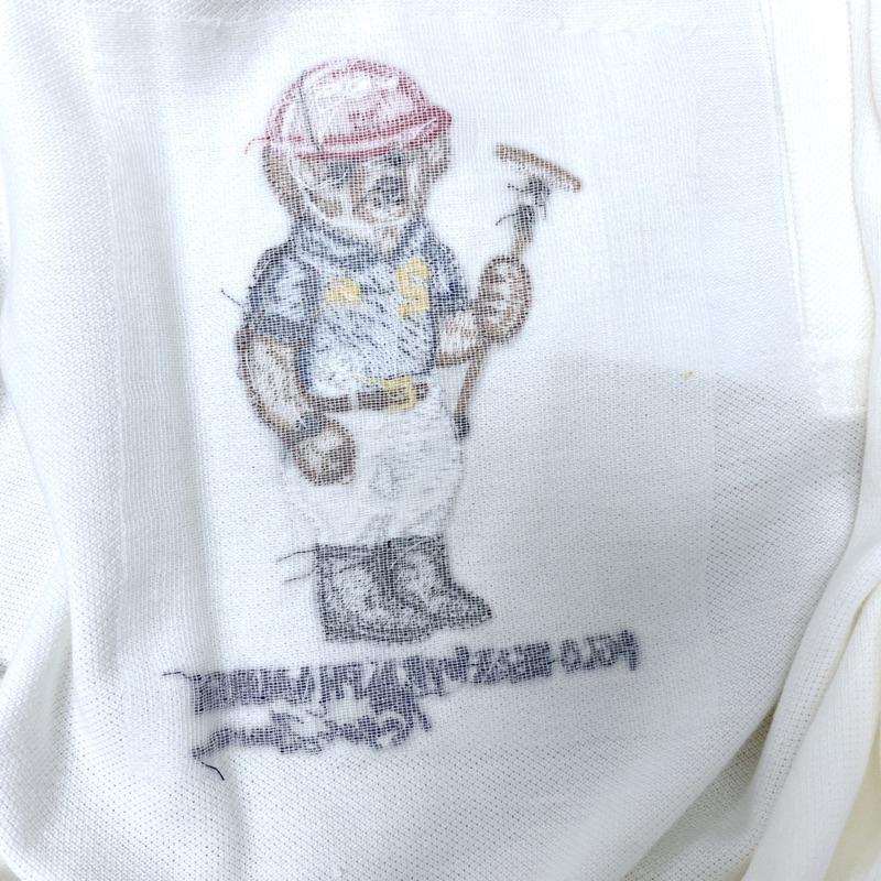 男-大隻可愛熊繡花半開衫-細節圖6