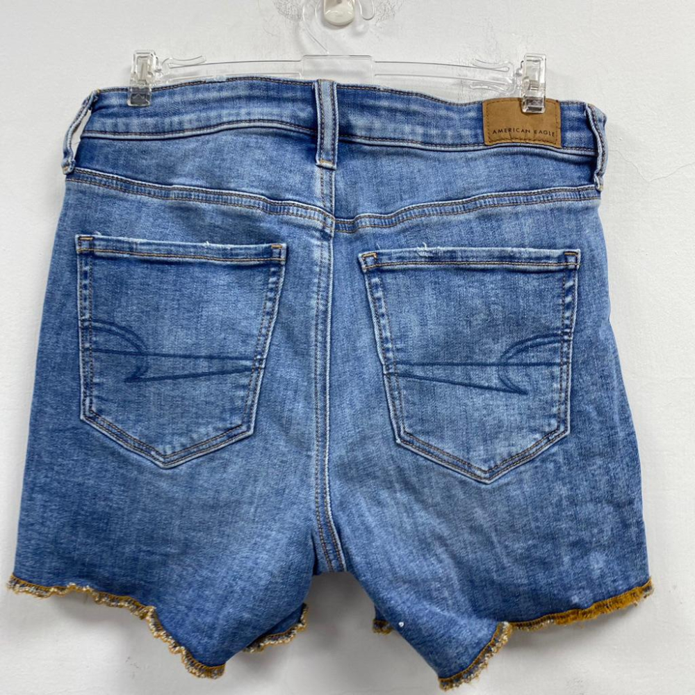 女-AE石洗彈力牛仔短褲-細節圖2