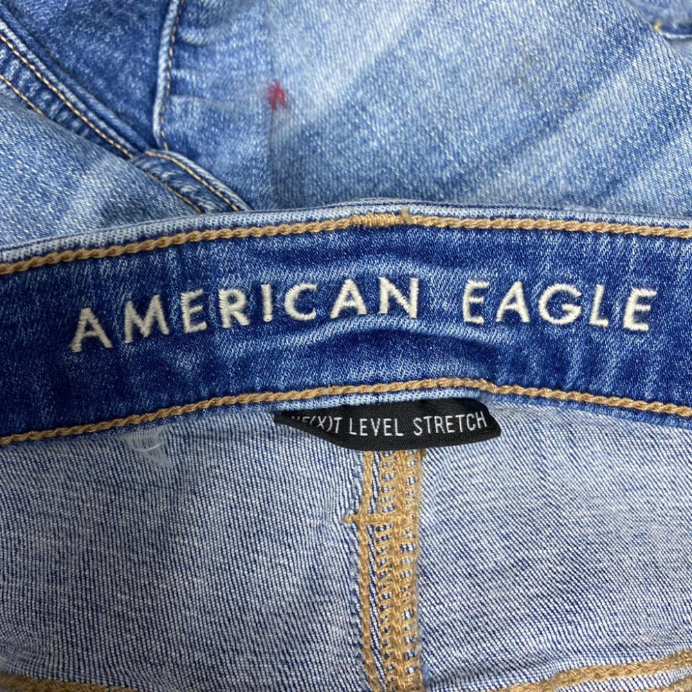 女-AE石洗彈力牛仔短褲-細節圖5